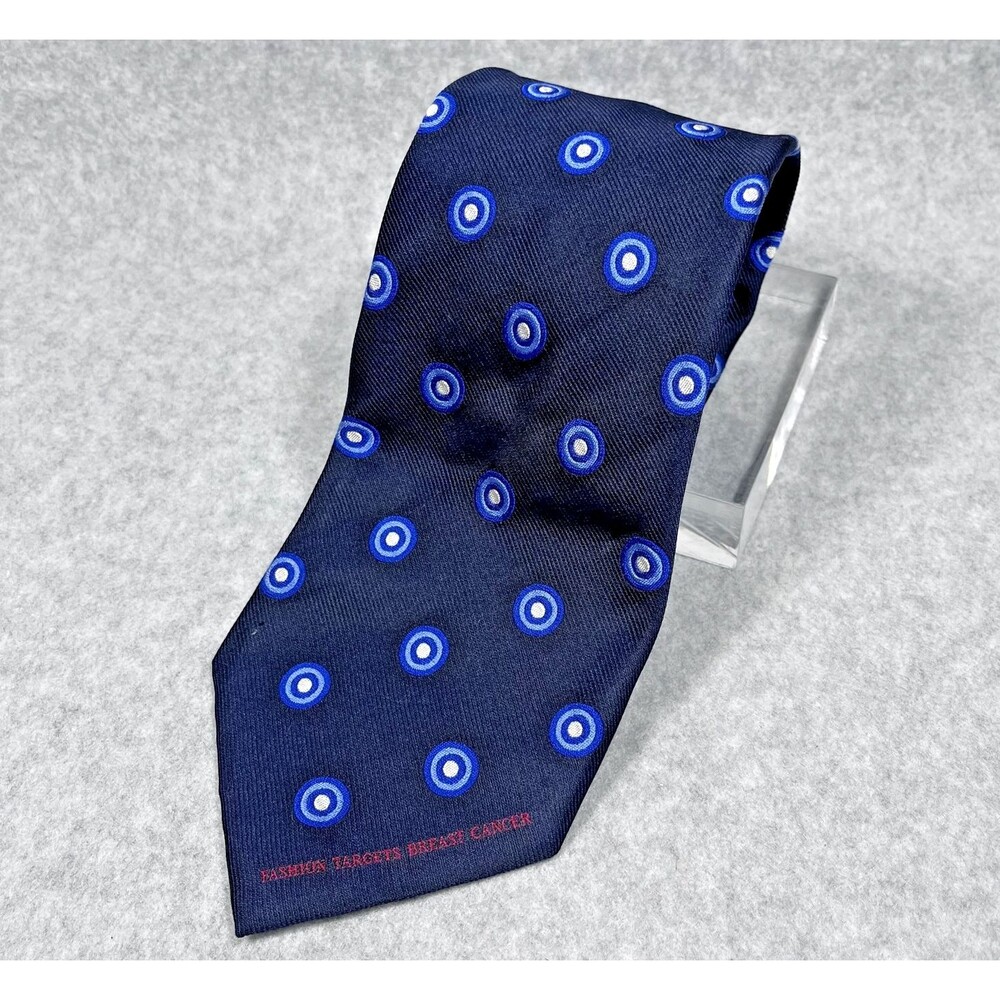 Polo Ralph Lauren Silk Tie Men Target Print Hand‎ Made Breast Cancer Awareness